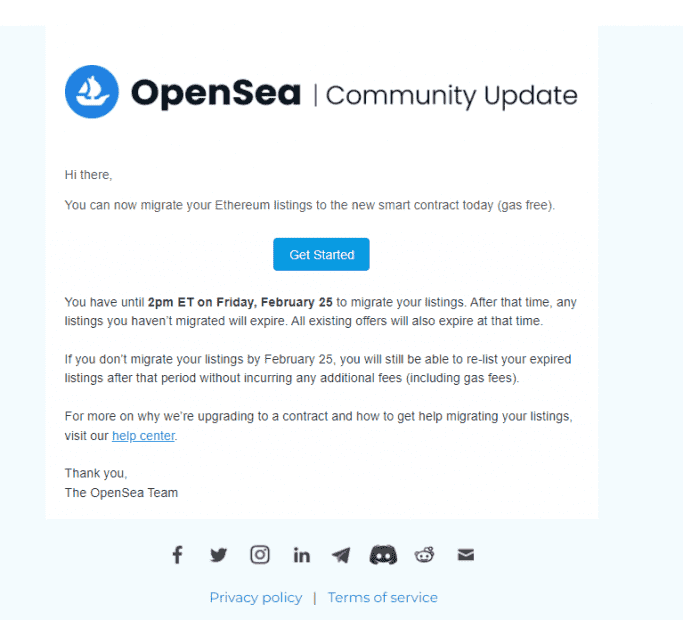 OpenSea Fake Email