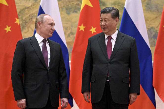 Russian President Vladimir Putin and his Chinese counterpart Xi Jinping on February 4, 2022 in Beijing.