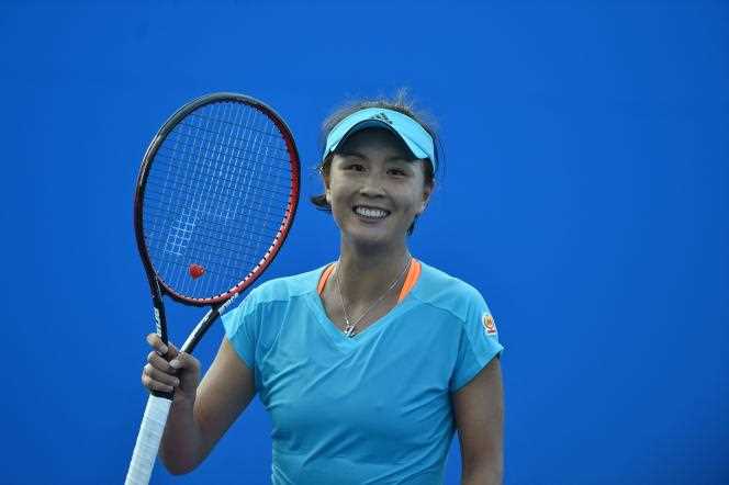Chinese tennis player Peng Shuai at the Australian Open in Melbourne on January 16, 2017.