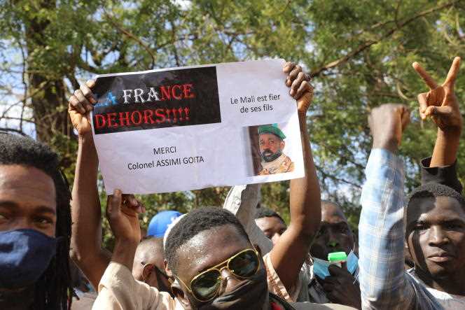 Rally in support of the military junta in Bamako, January 14, 2021.