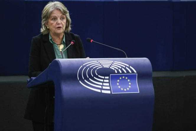 European Commissioner for Cohesion and Reforms, Elisa Ferreira, at the European Parliament, in Strasbourg, September 14, 2021.