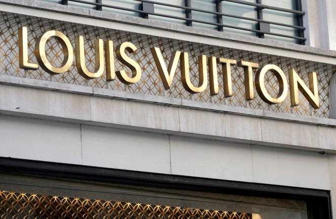 The Louis Vuitton sign on the Champs-Elysées in Paris, in September 2020.