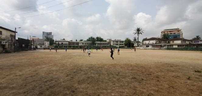 The Oryx Douala training ground, on loan from a former club manager, in the Bell district of Douala.