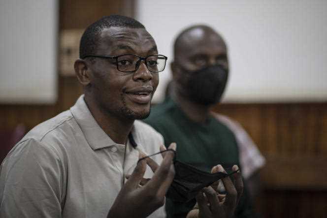 Writer Kakwenza Rukirabashaija in court in Kampala on February 1, 2022.