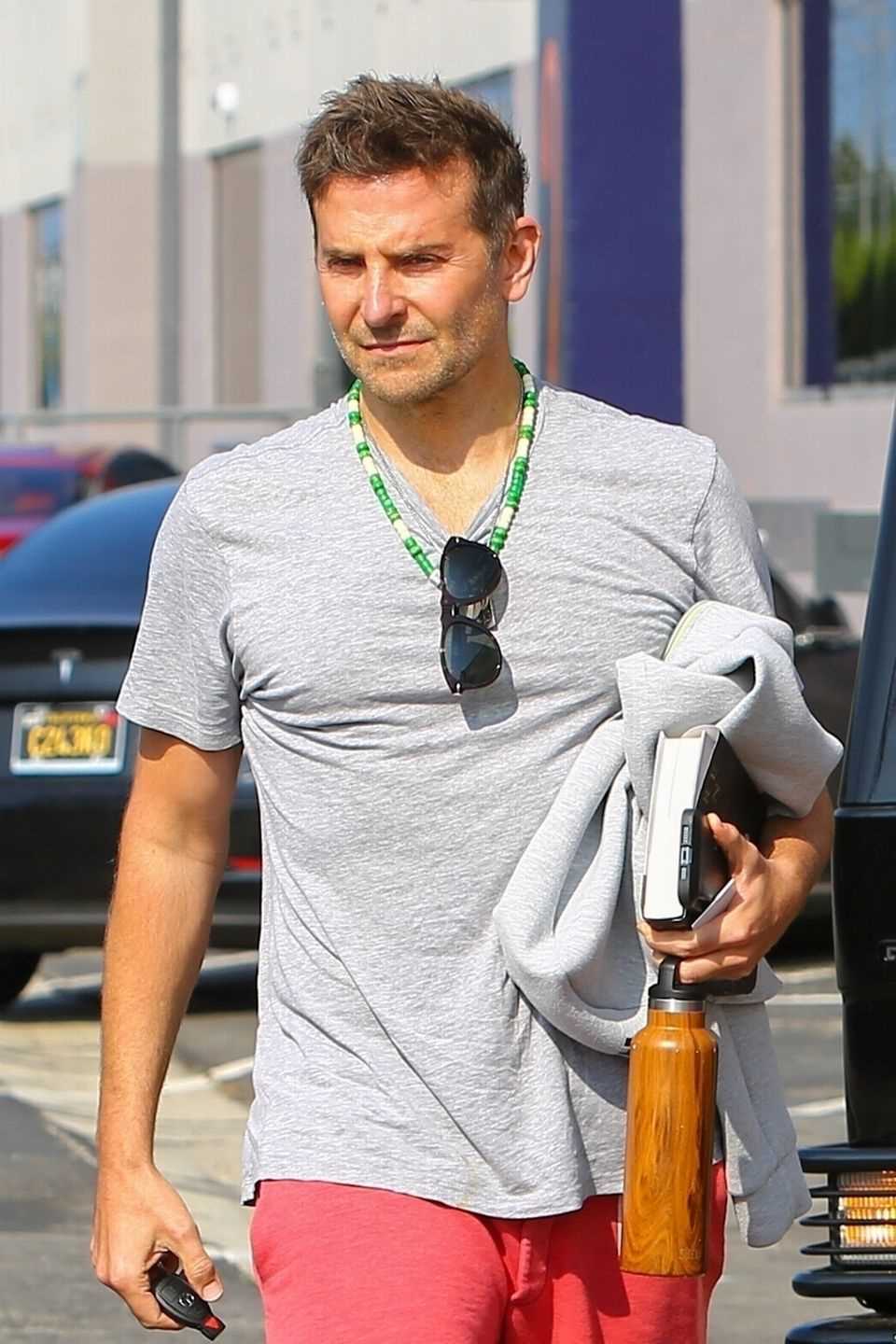 Bradley Cooper on his way to yoga class on September 7, 2021 in Santa Monica, California.