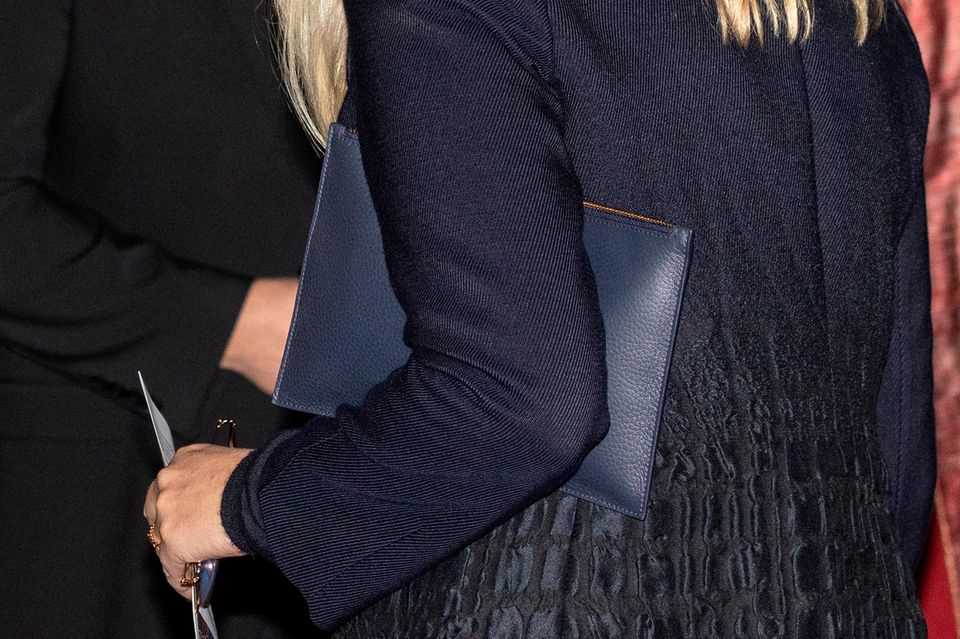 Crown Princess Mette-Marit carries a bag from the label Aspinal of London 