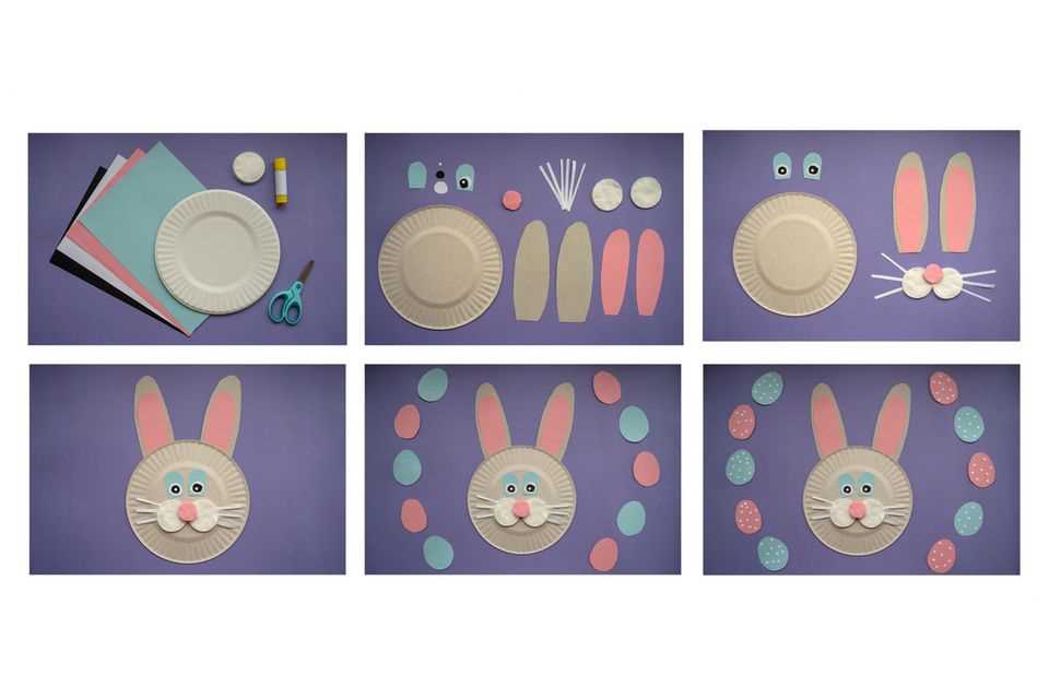 Make Easter bunnies: Make Easter bunnies out of paper plates