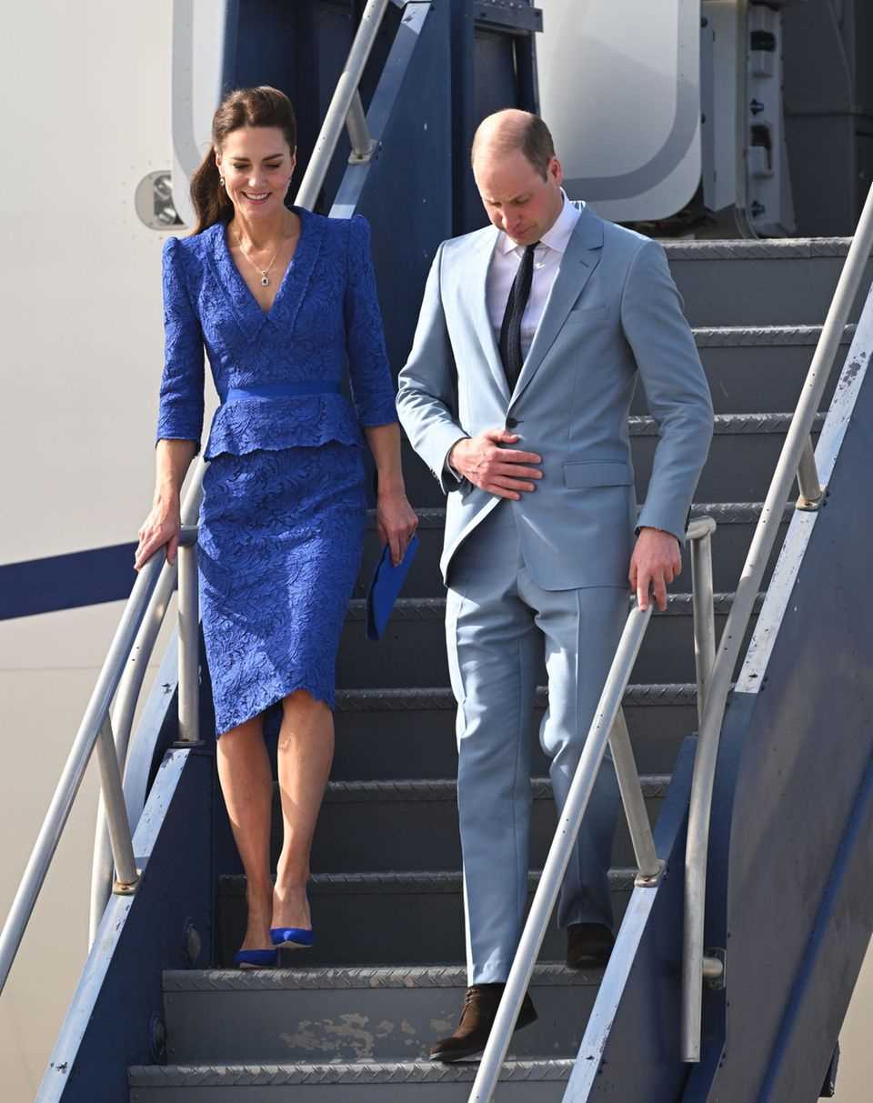 Duchess Catherine and Prince William arrive in Belize. 