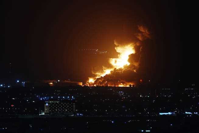 This is what it looked like on Friday near the Jidda race track when the attack on Aramco took place.