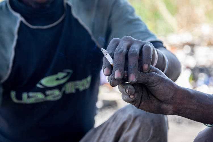 Many smokers in Africa start smoking as children.