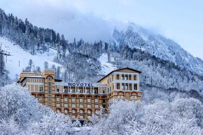 The Novotel hotel in the Krasnaya Polyana ski resort, in Sochi (Russia), December 2, 2021.
