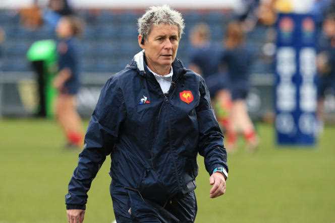 Annick Heyraud, the coach of the French women's rugby team, here in February 2019.