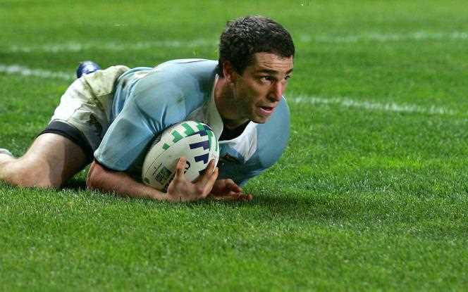   Rugby player Federico Martin Aramburu, during the match between France and Argentina at the Parc des Princes, in Paris, on October 19, 2007.