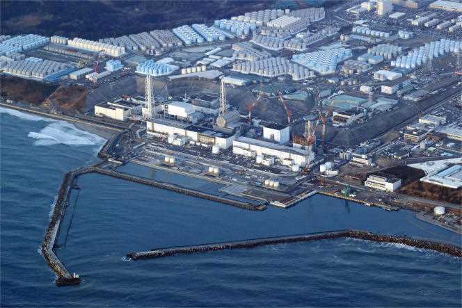 An aerial view of the Fukushima Daiichi nuclear power plant in Japan on March 17, 2022.