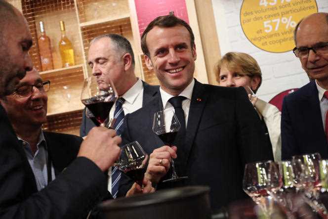 Emmanuel Macron at the Paris Agricultural Show on February 22, 2020.