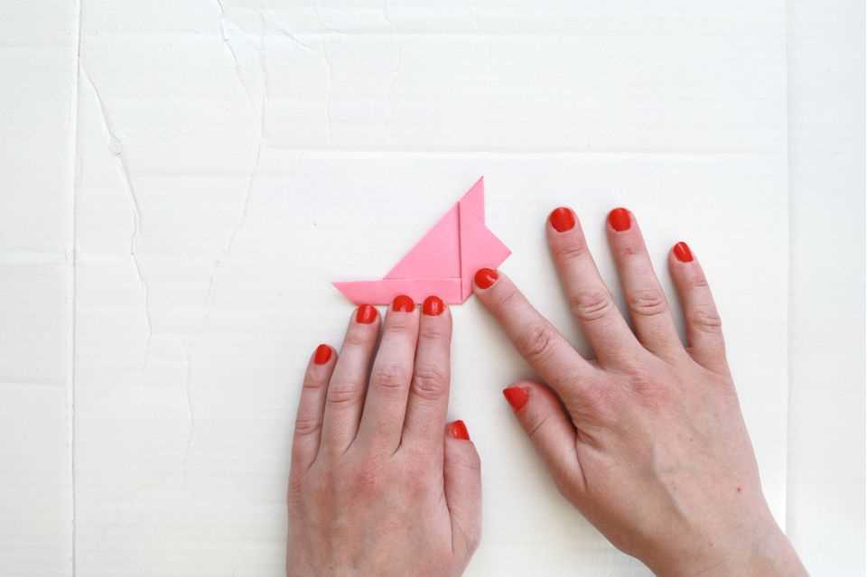 Origami animals: fold rabbit step 4