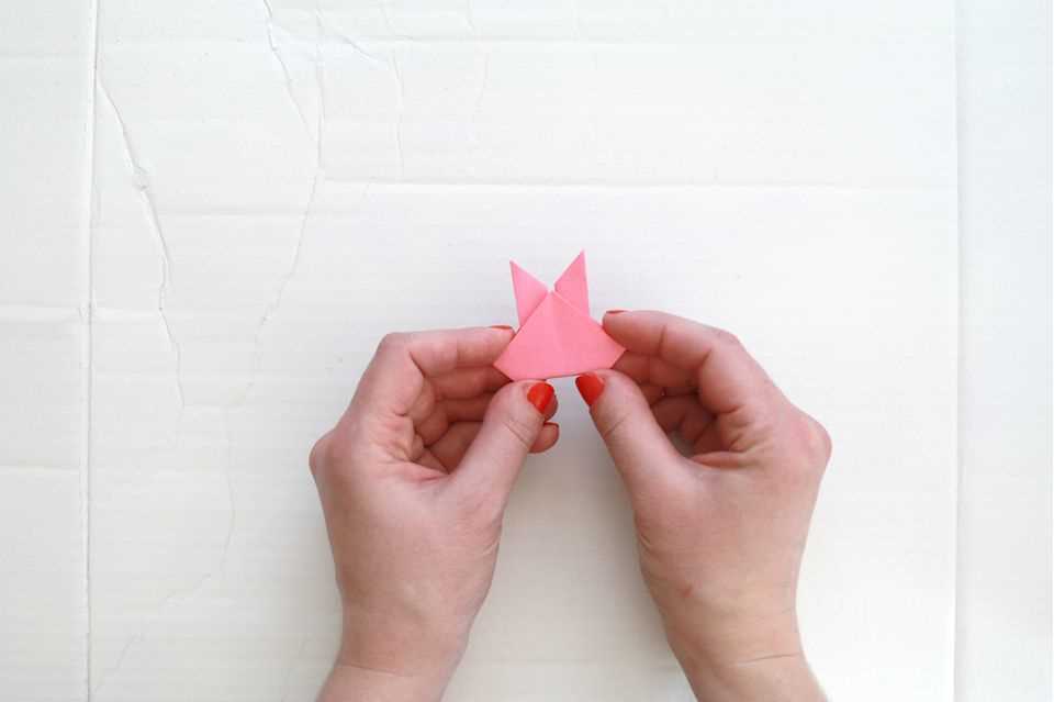 Origami animals: fold rabbit step 7