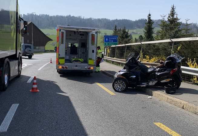 The scene of the accident on Monday in Wädenswil.