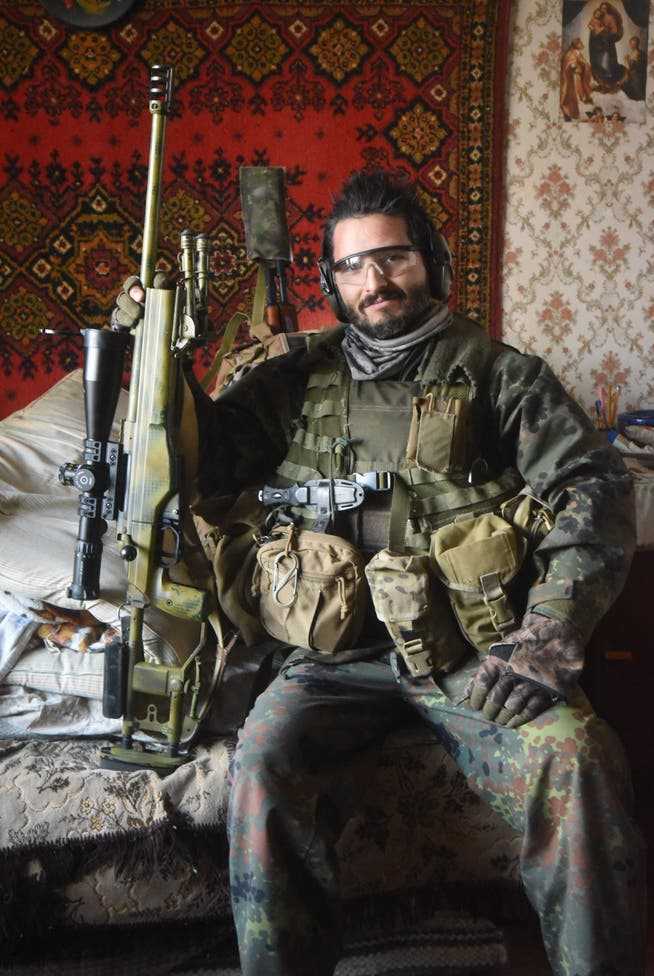 Vali (here on duty in Ukraine) became the subject of war propaganda – on both sides.