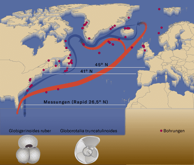 Sediment finds in the Atlantic