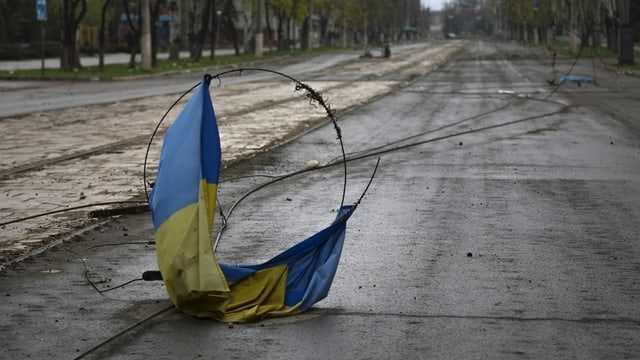Ukrainische Flagge.