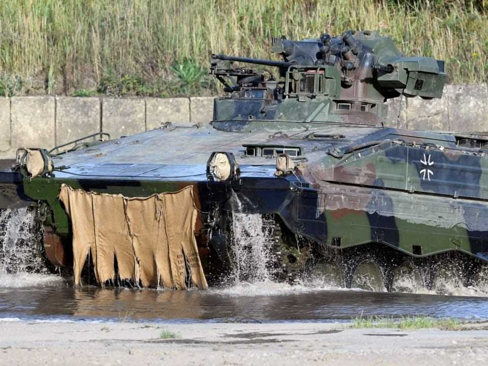 A Bundeswehr Marder infantry fighting vehicle during an exercise in 2018. 