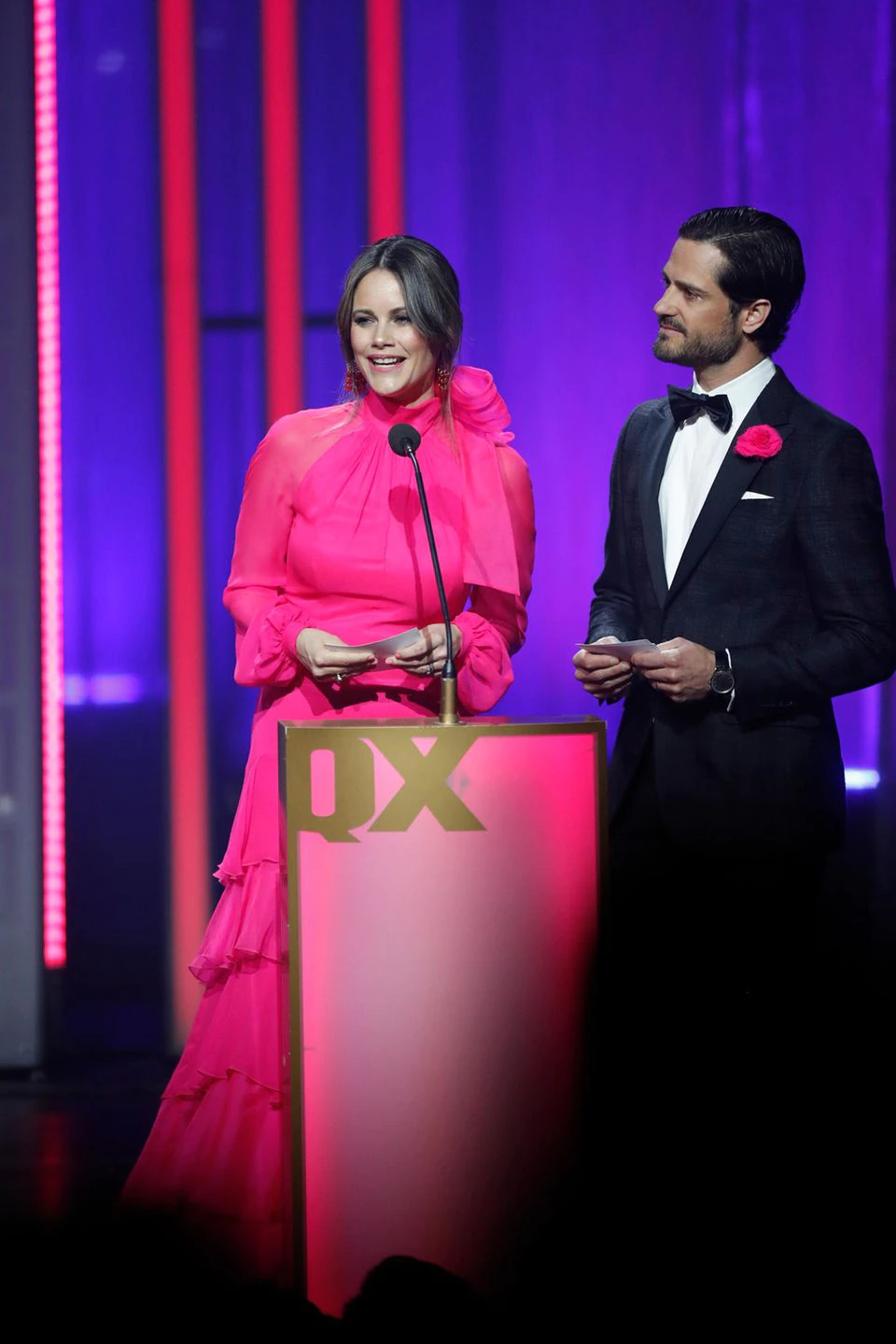 Princess Sofia and Prince Carl Philip of Sweden at the OX Awards Gala. 