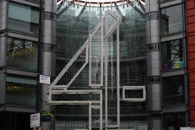 Entrance to the Channel 4 headquarters in London on Tuesday, April 5, 2022. 