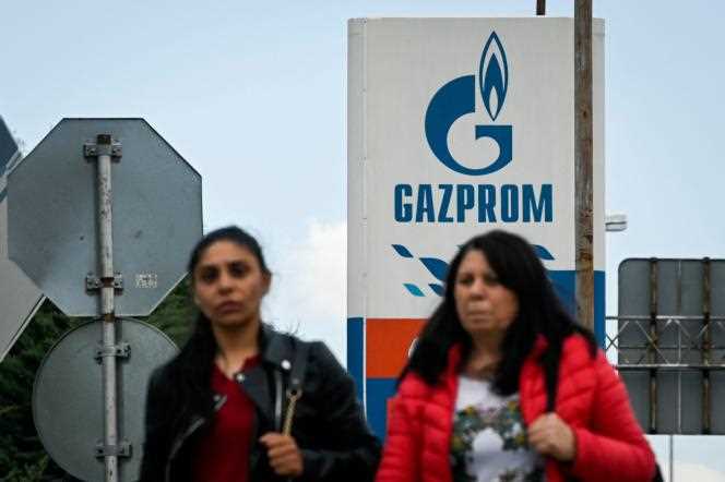 A site of the gas giant Gazprom, in Sofia (Bulgaria), April 27, 2022.