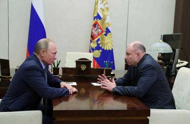 Vladimir Putin and Vladimir Potanin, in Novo-Ogariovo, near Moscow, December 4, 2017. 