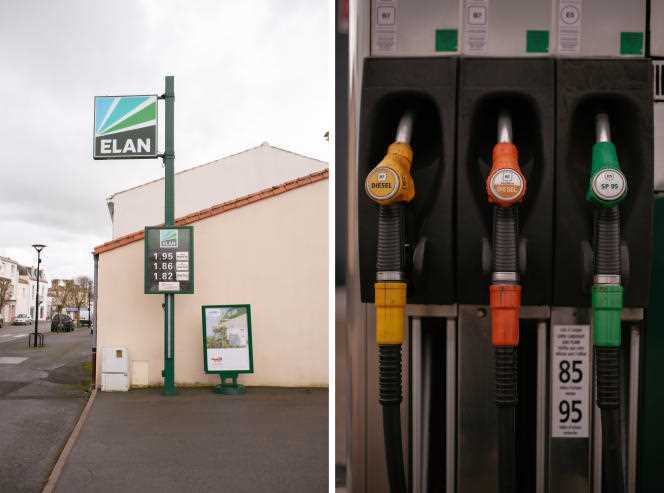 Price at the pump, at the Retailleau garage, in Saint-Fulgent (Vendée), on Wednesday February 23, 2022.