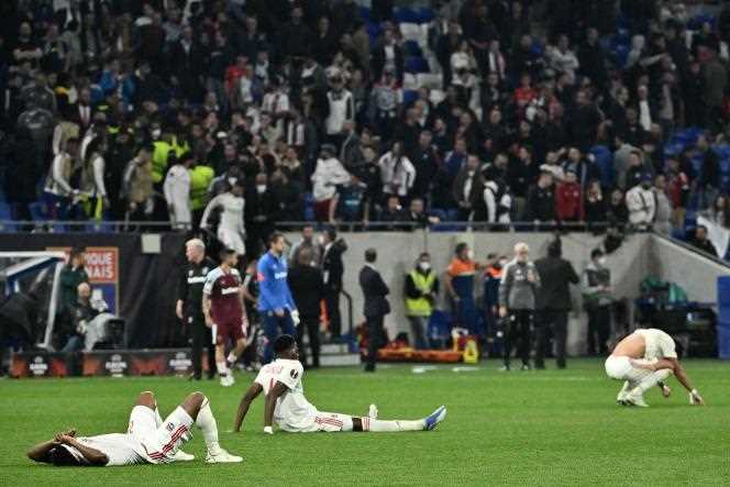 The Lyonnais fell heavily Thursday, April 14 against the English of West Ham, in their stadium of Décines-Charpieu (Rhône). 