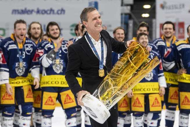 In the fourth year for the second time champion with EV Zug: the head coach Dan Tangnes (here last spring).