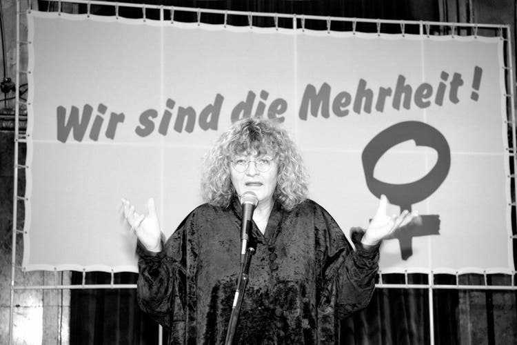 In 1992 at a women's rights event in Cologne.