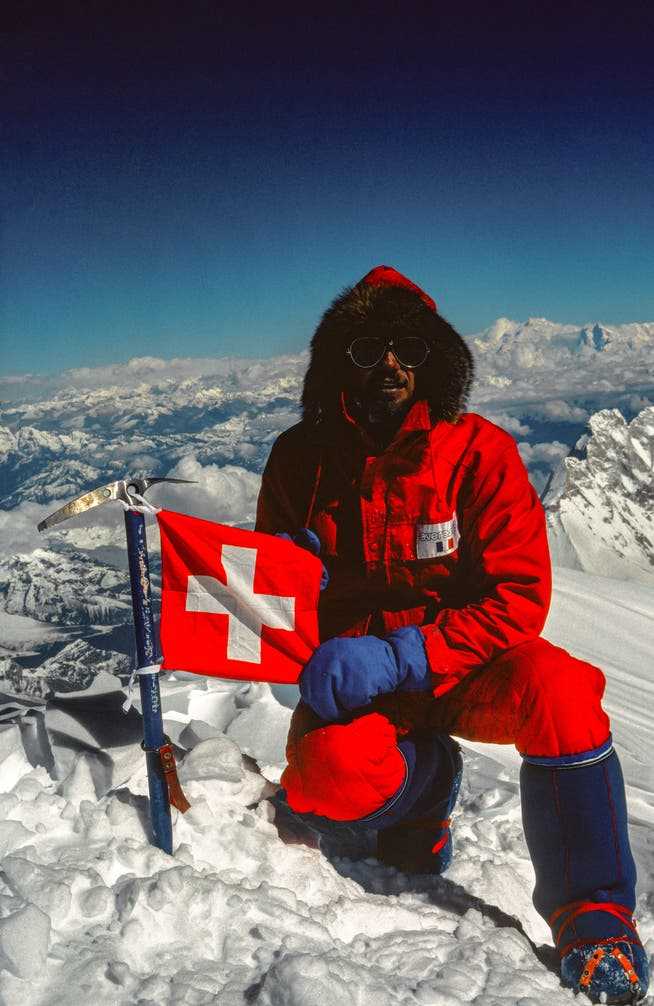Das Gipfelbild: Robert Allenbach am 16. Oktober 1978 – als fünfter Schweizer auf dem Mount Everest.