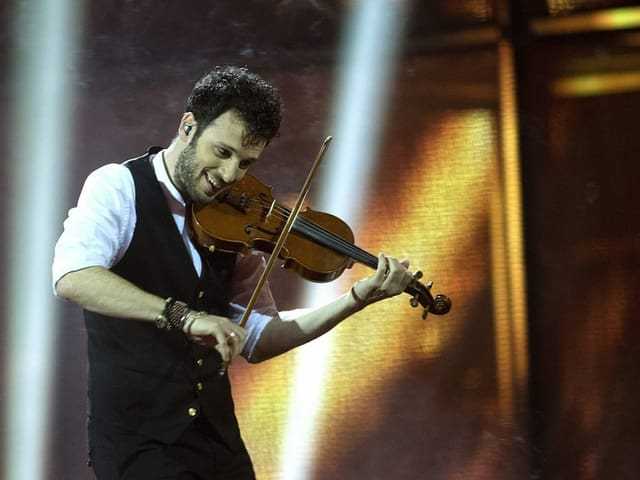 Sebalter with his violin.