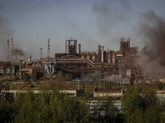 Symbol of resistance: the Azovstal Steelworks in besieged Mariupol.  Ukrainian fighters and civilians entrenched there (May 7, 2022)