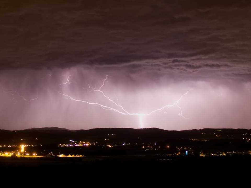 Lightning over Frauenfeld/Tösstal