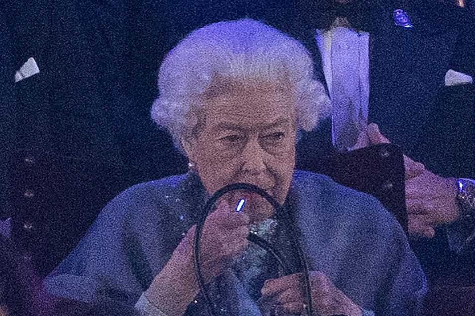 Queen Elizabeth während der Veranstaltung "A Gallop Through History"