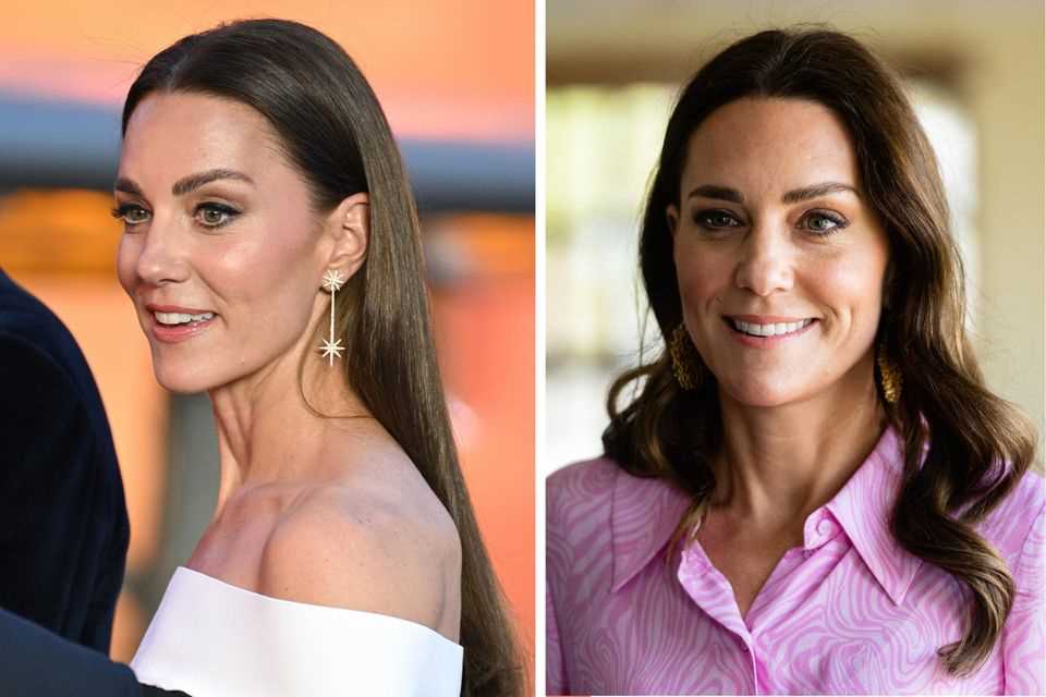 Duchess Catherine likes to wear her hair open.  If it should be more playful, the hair is wavy, for modern looks it is straight and close to the head.  The latter hairstyle even has a face-lift effect. 