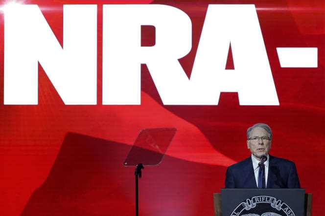 NRA Chairman Wayne LaPierre delivers a speech at the American Gun Lobby's annual convention in Houston, Texas, May 27, 2022.