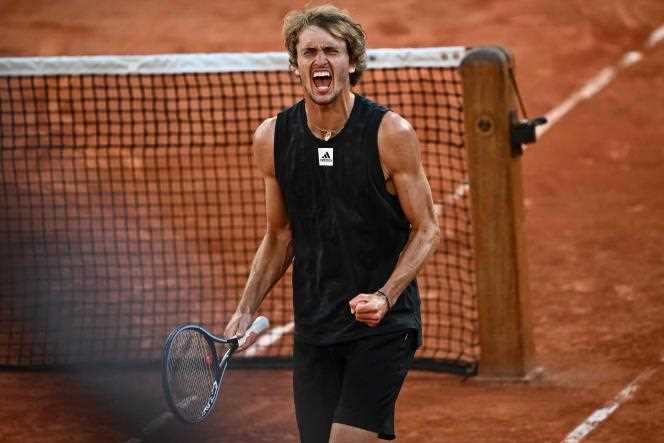 The rage of Alexander Zverev after his victory against Carlos Alcaraz in the quarter-finals.