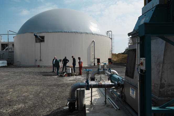 A biogas unit near the village of Sonchamp in the Yvelines, May 3.