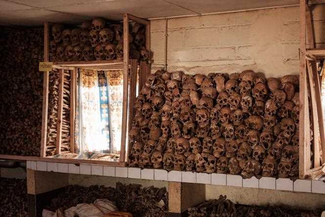 Remains of victims of the 1972 massacres in Gitega, Burundi, on March 11, 2022, after mass graves were excavated between 2020 and 2021.