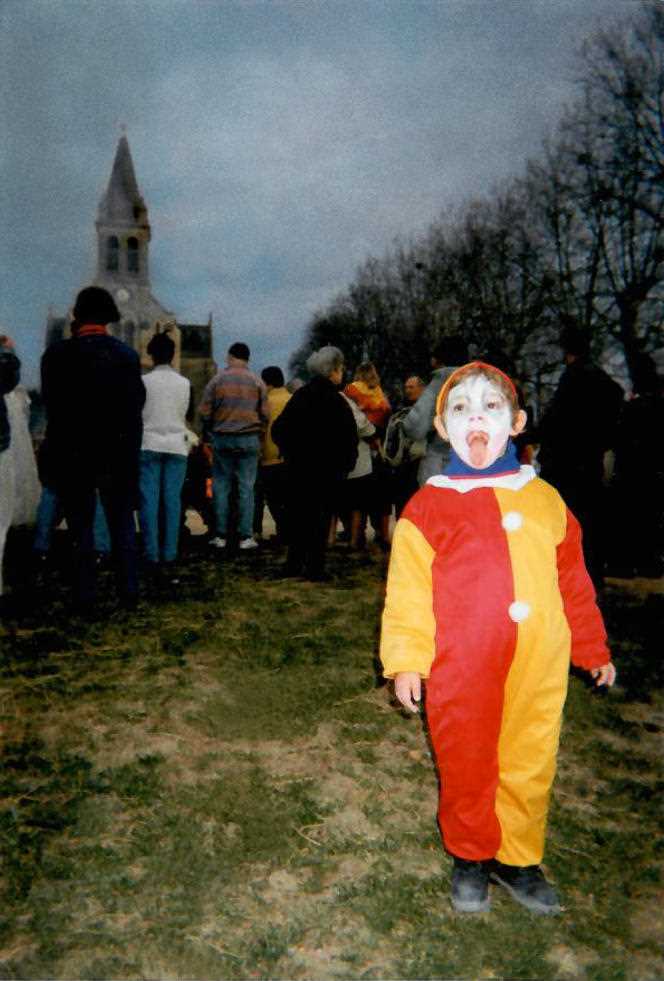 Félix Maritaud, when he was a child, at the carnival of La Guerche-sur-l'Aubois, in the Cher.