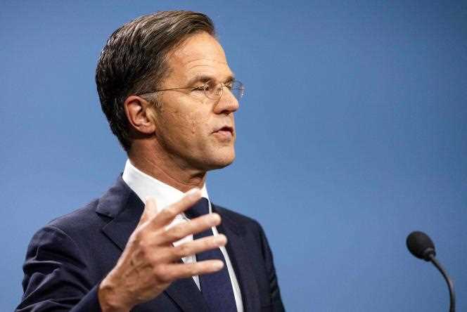 Dutch Prime Minister Mark Rutte at the press conference after the weekly Council of Ministers in The Hague on May 20, 2022.