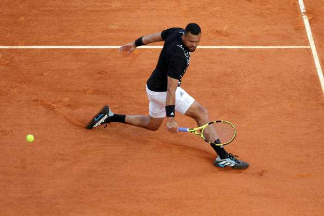 Jo-Wilfried Tsonga during the Masters 1000 of Monte-Carlo, in Monaco, on April 11, 2022. 