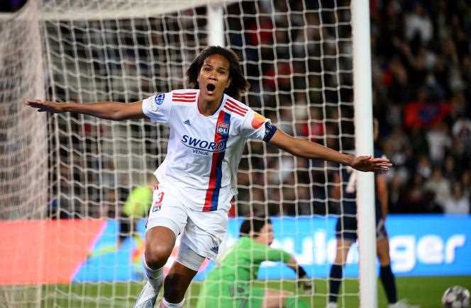 Wendie Renard scored one of OL's goals against PSG on Saturday April 30 in the Champions League semi-final.