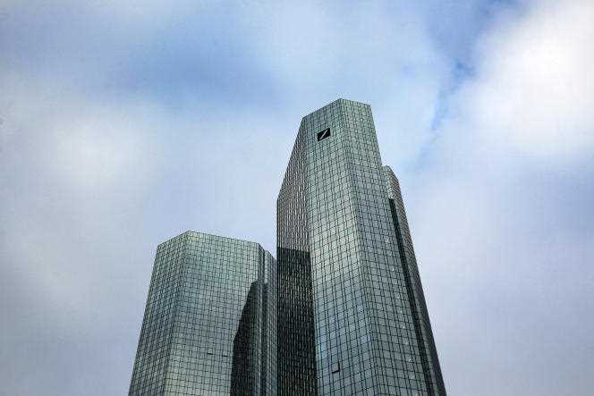 The headquarters of the German company Deutsche Bank, in Frankfurt am Main, western Germany, on January 30, 2020.