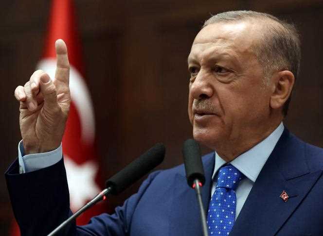 Turkish President Recep Tayyip Erdogan in Ankara on May 18, 2022.
